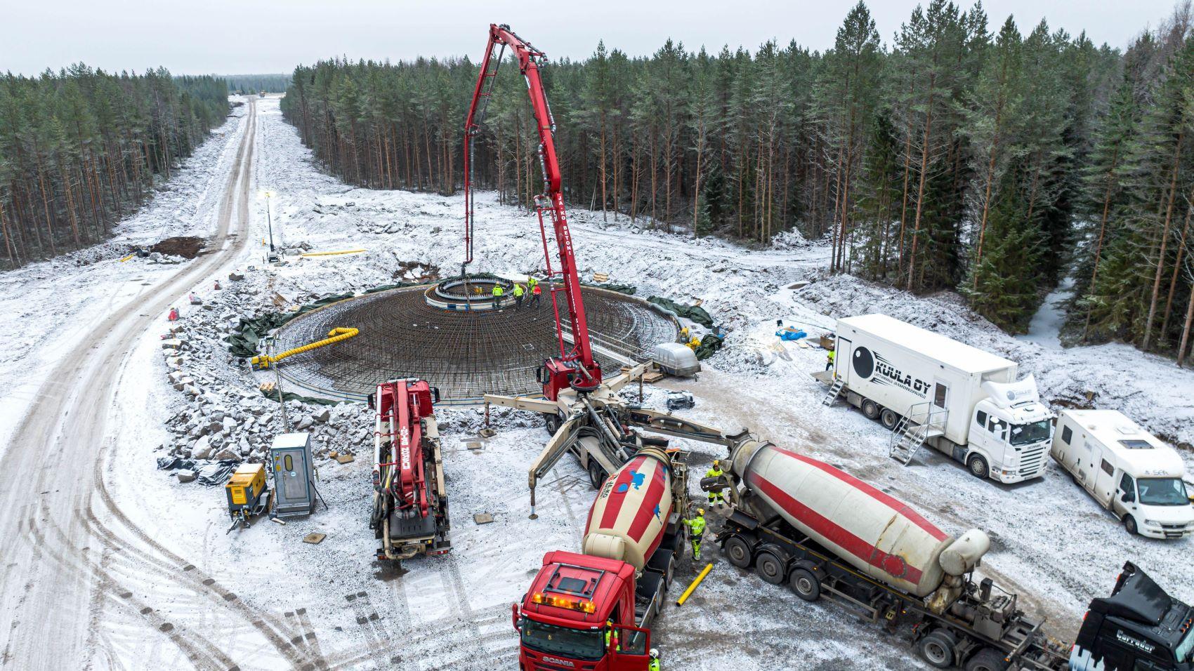 Low Carbon wind farm under construction